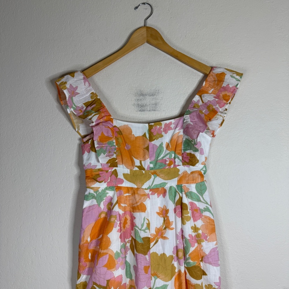 MILLE harmony floral Alessia tie back ruffled jumpsuit EXTRA SMALL - Picture 5 of 9